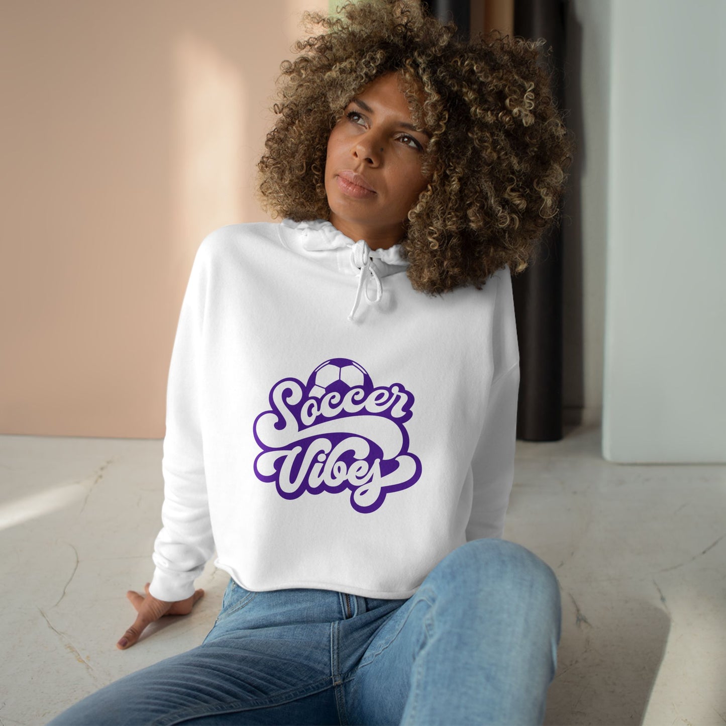 Soccer Vibes Crop Hoodie