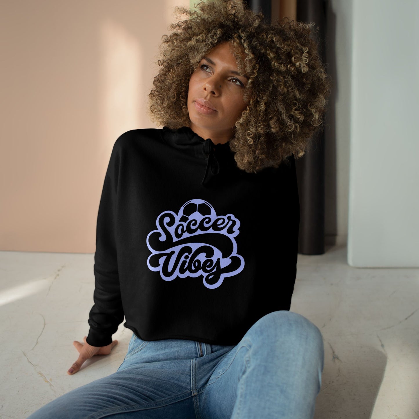 Soccer Vibes Crop Hoodie