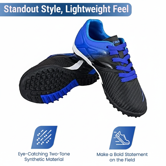 Liga Turf Soccer Shoes for Kids - BlueBlack